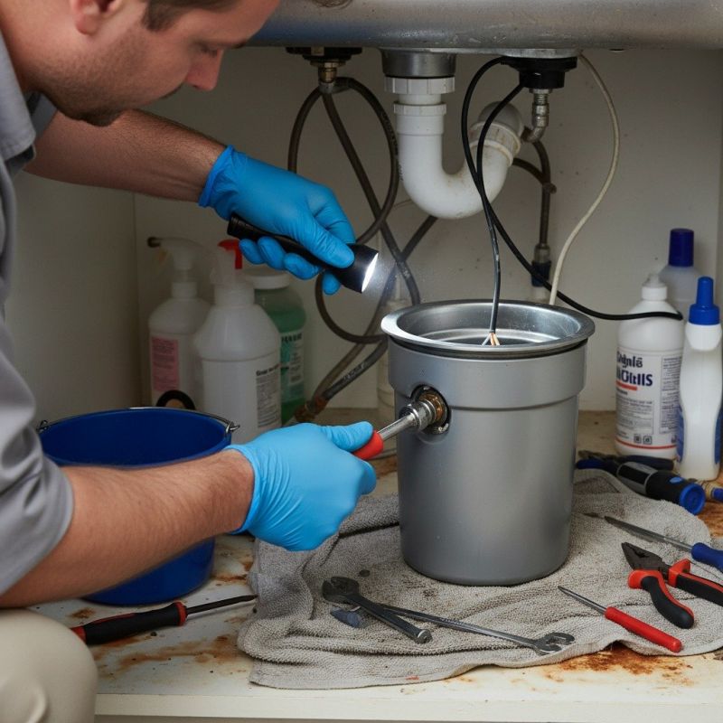 Garbage Disposal Installation detail